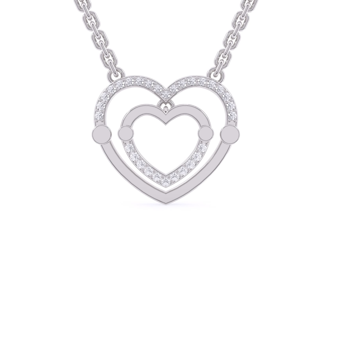 Forever Love Double Heart Shaped Necklace